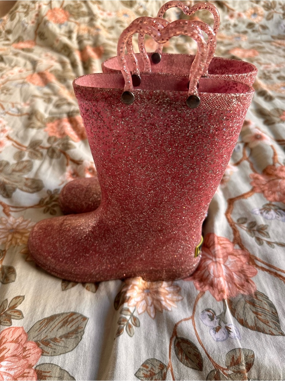 Western chief sparkly Glitter Rain Boots - Pink kids size 12 - Picture 4 of 10